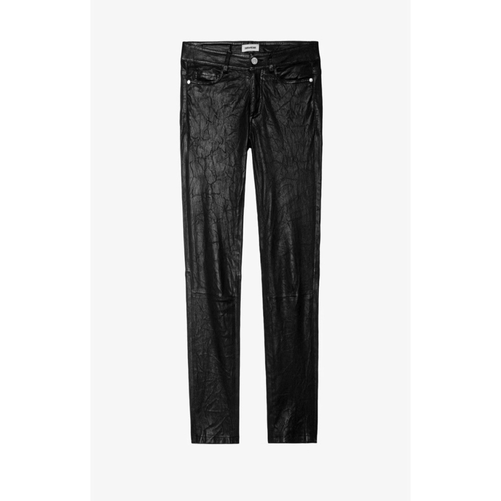 Zadig Voltaire $898 Phlame Lamb Leather Pants 38 Black New